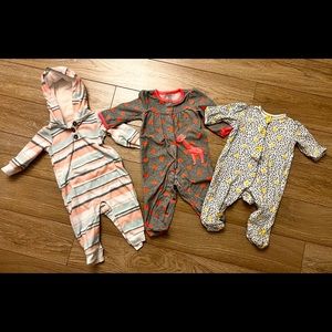 Set of three warm one piece suits.